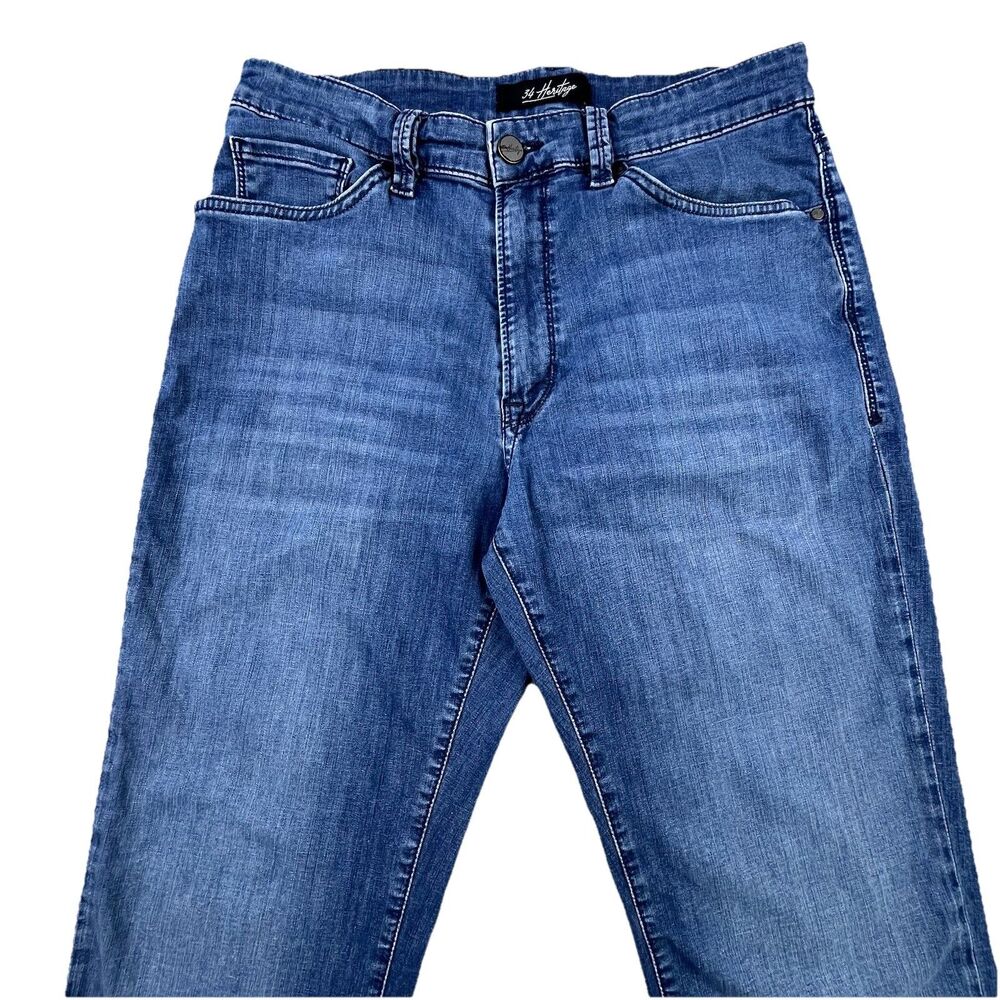 34 Heritage Charisma Jeans Mens 34x34 Fits 32x34 Comfort Rise Classic Blue Denim